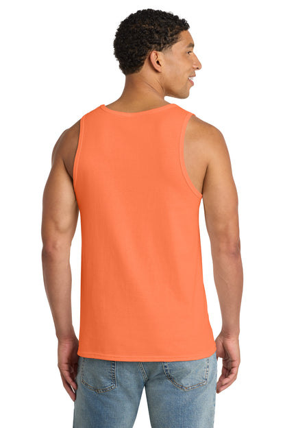 Custom Embroidered Port & Co T-Shirts  in Neon Orange