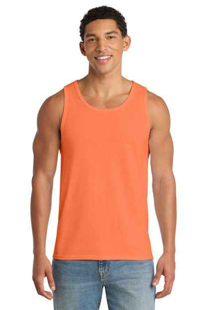 Custom Embroidered Port & Co T-Shirts  in Neon Orange