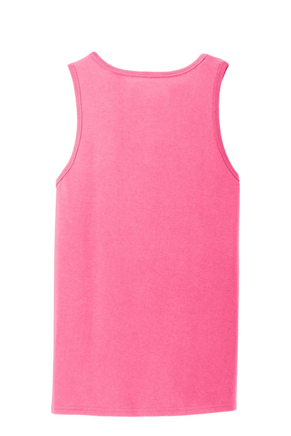 Custom Embroidered Port & Co T-Shirts  in Neon Pink