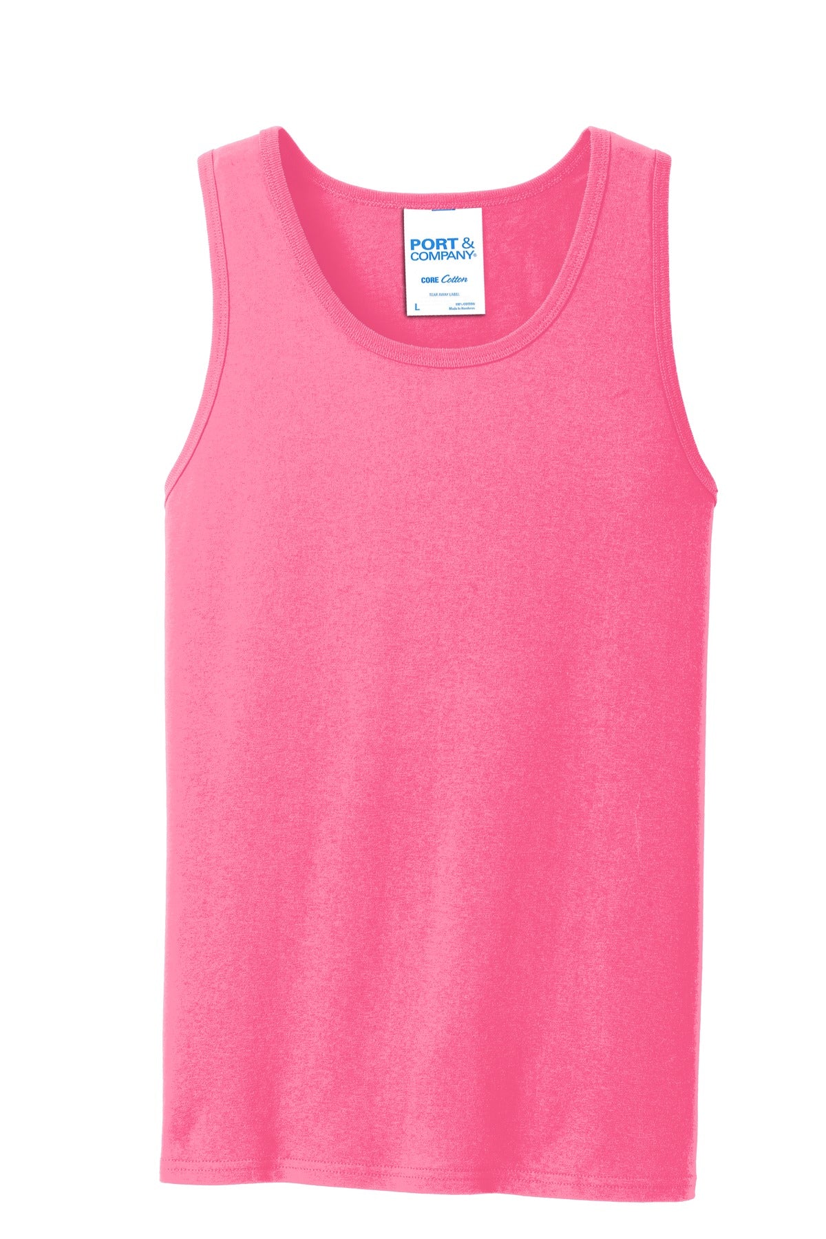 Custom Embroidered Port & Co T-Shirts  in Neon Pink