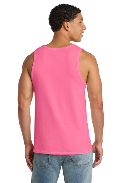 Custom Embroidered Port & Co T-Shirts  in Neon Pink