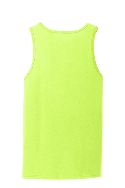 Custom Embroidered Port & Co T-Shirts  in Neon Yellow