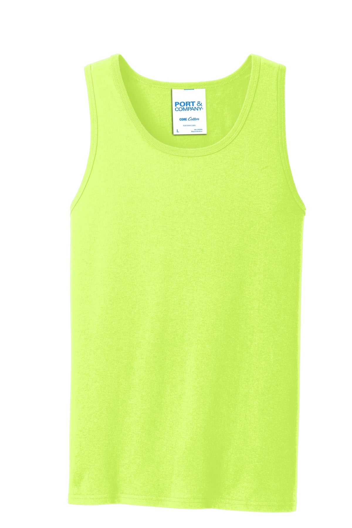 Custom Embroidered Port & Co T-Shirts  in Neon Yellow