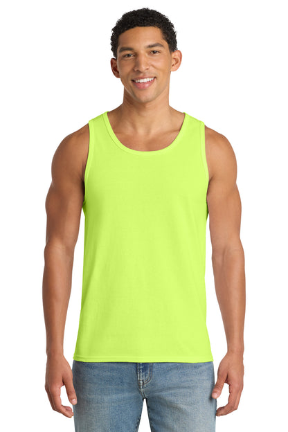 Custom Embroidered Port & Co T-Shirts  in Neon Yellow