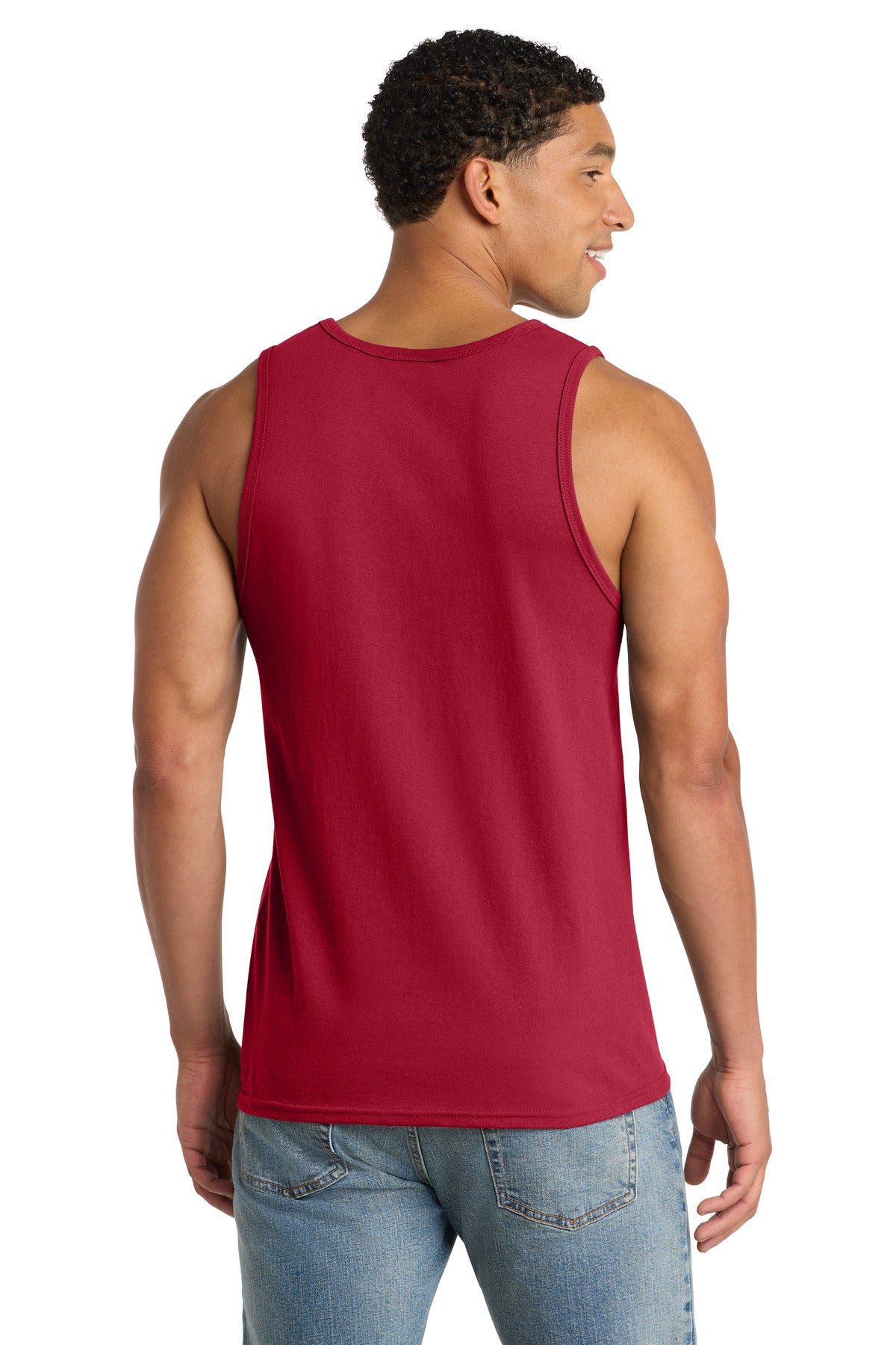 Custom Embroidered Port & Co T-Shirts  in Red