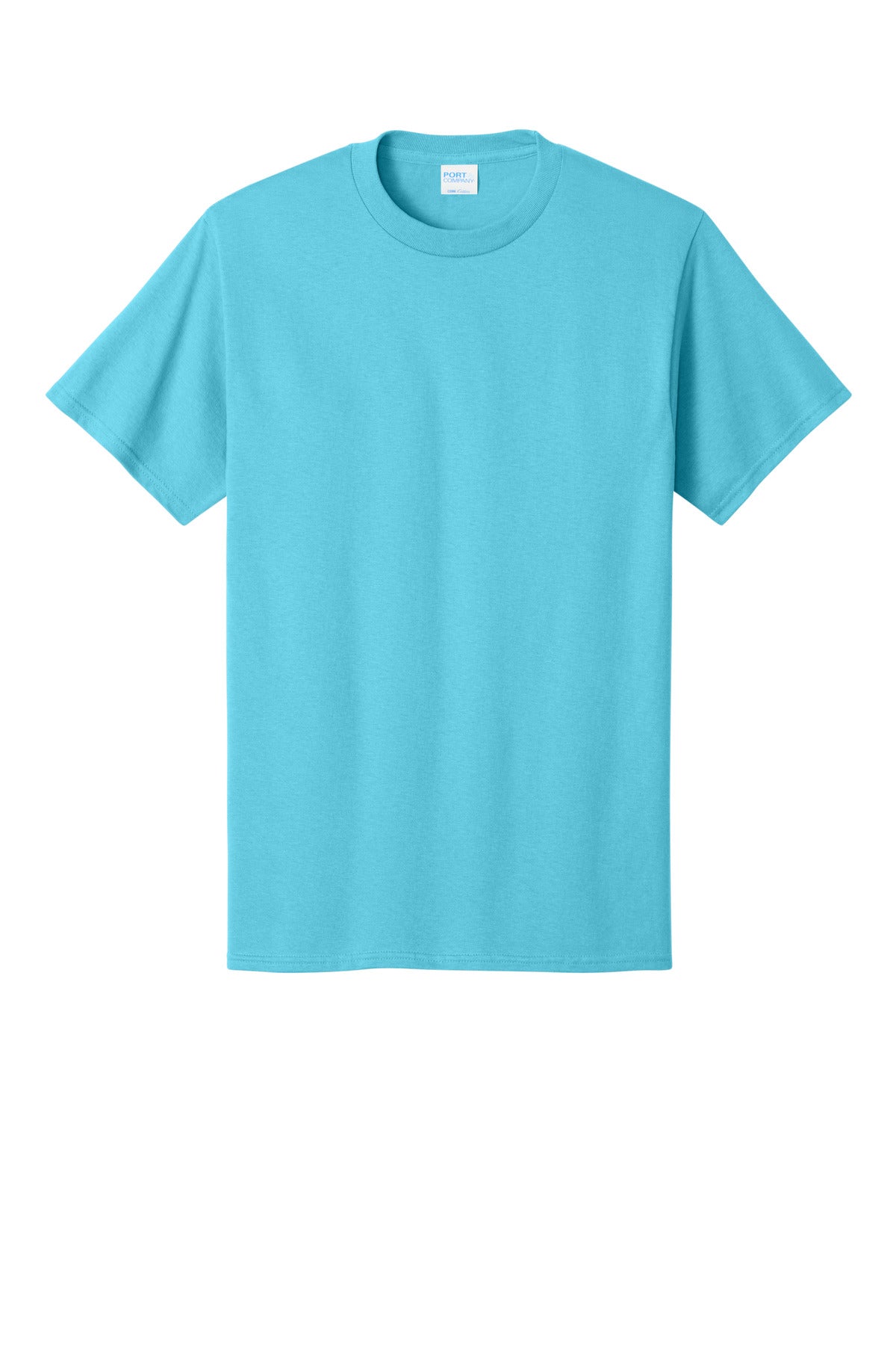 Custom Embroidered Port & Co T-Shirts  in Aquatic Blue