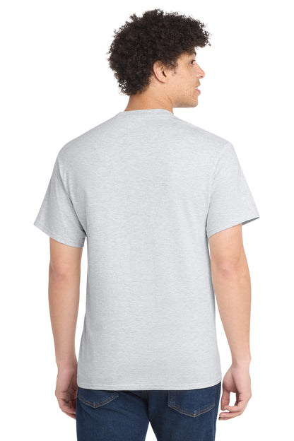 Custom Embroidered Port & Co T-Shirts  in Ash