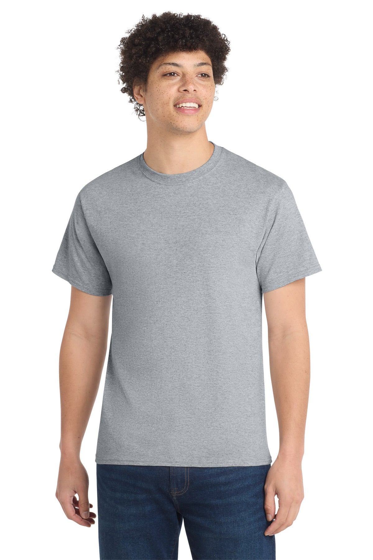 Custom Embroidered Port & Co T-Shirts  in Athletic Heather