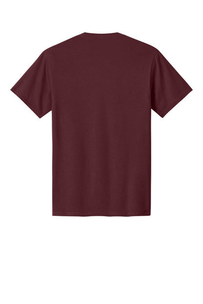 Custom Embroidered Port & Co T-Shirts  in Athletic Maroon
