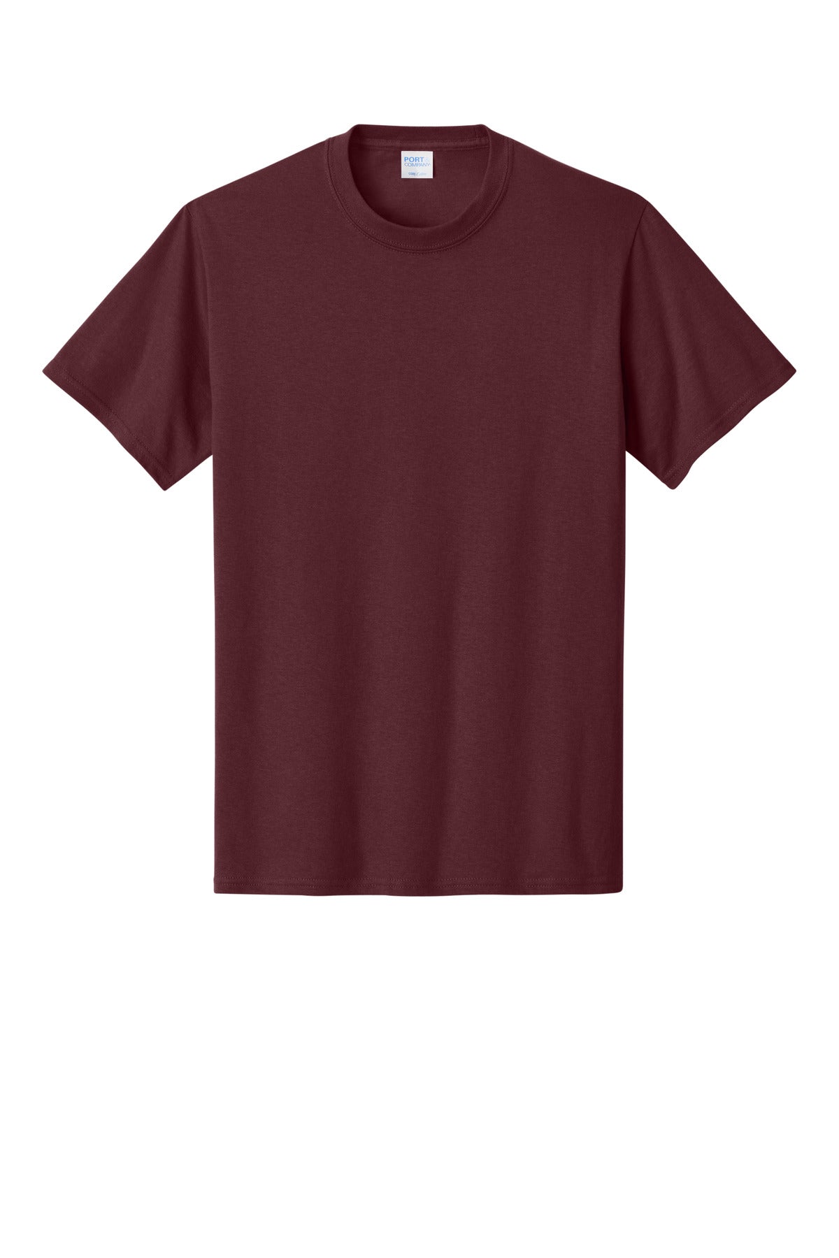 Custom Embroidered Port & Co T-Shirts  in Athletic Maroon