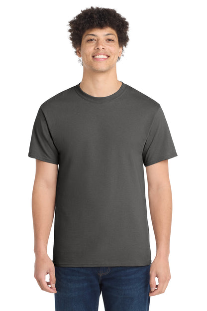 Custom Embroidered Port & Co T-Shirts  in Charcoal
