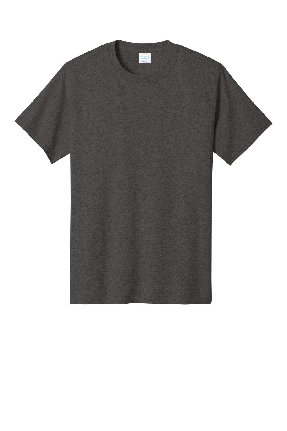 Custom Embroidered Port & Co T-Shirts  in Dark Heather Grey