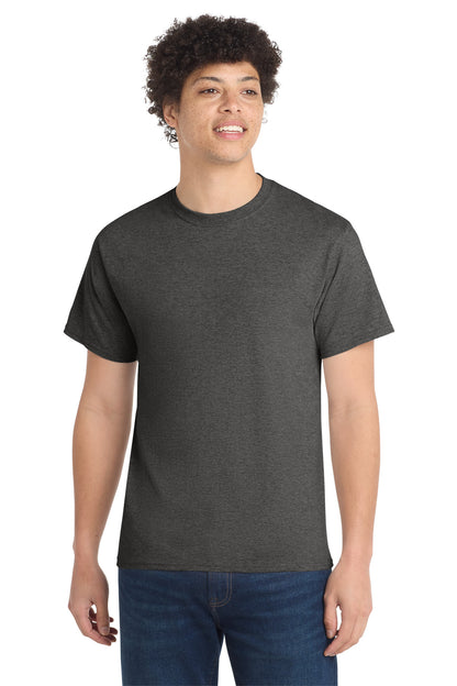 Custom Embroidered Port & Co T-Shirts  in Dark Heather Grey