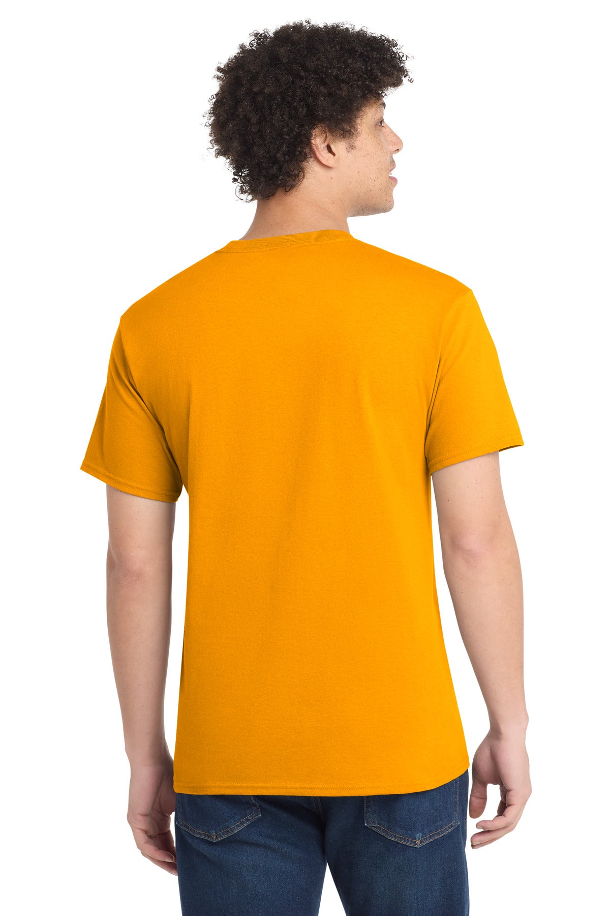 Custom Embroidered Port & Co T-Shirts  in Gold