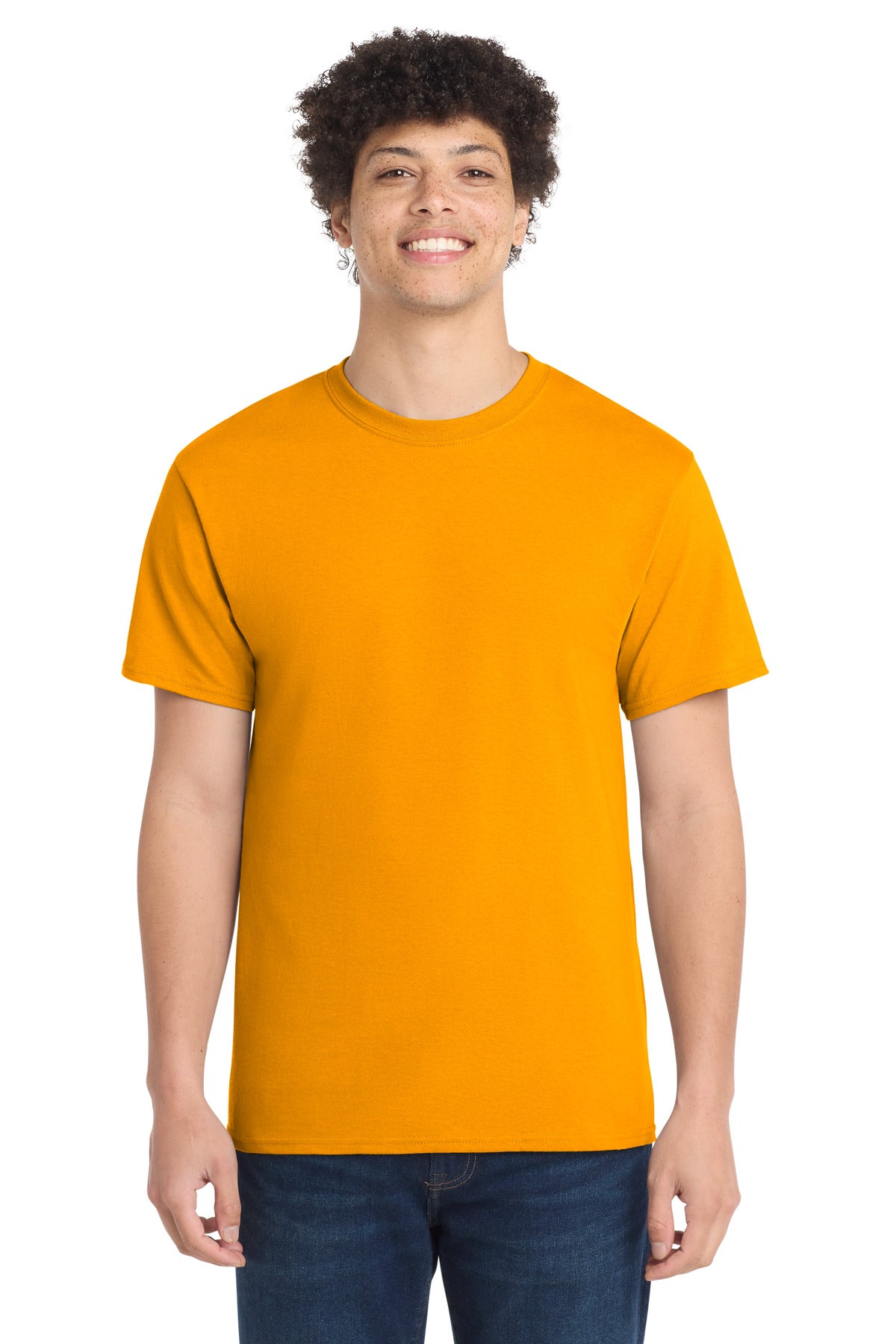 Custom Embroidered Port & Co T-Shirts  in Gold