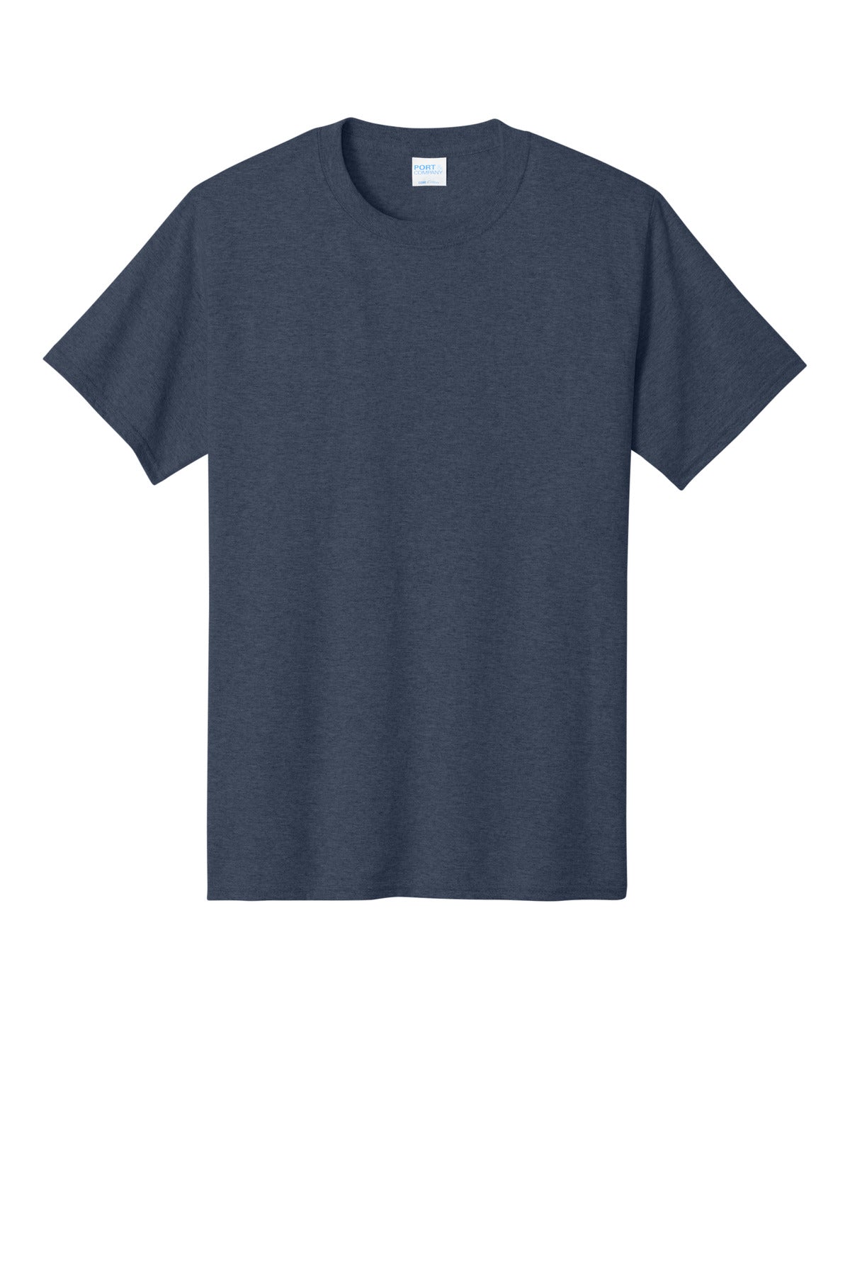 Custom Embroidered Port & Co T-Shirts  in Heather Navy