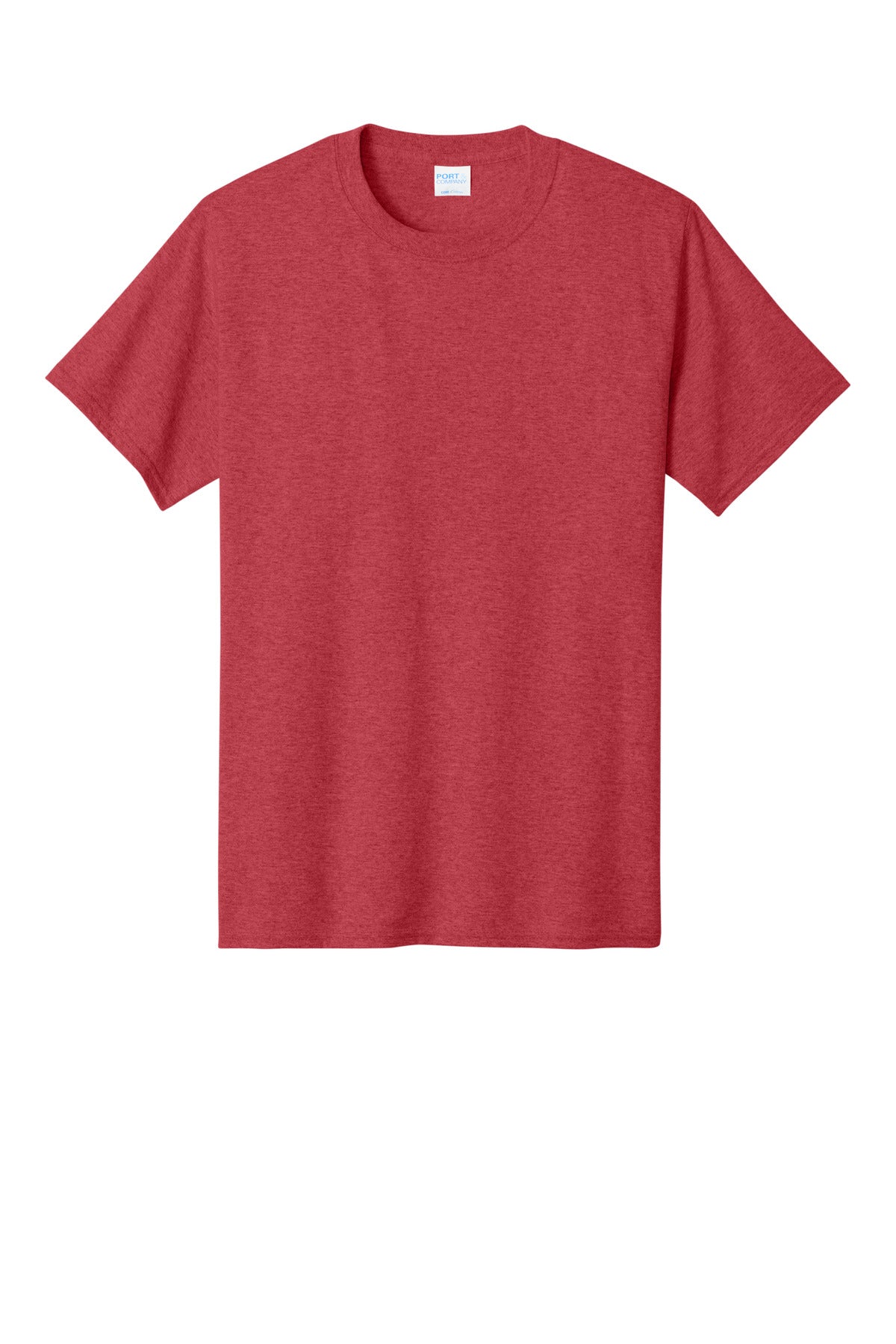 Custom Embroidered Port & Co T-Shirts  in Heather Red