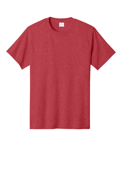 Custom Embroidered Port & Co T-Shirts  in Heather Red