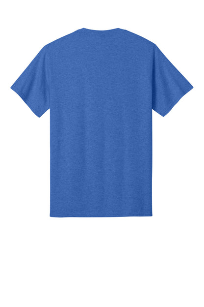 Custom Embroidered Port & Co T-Shirts  in Heather Royal