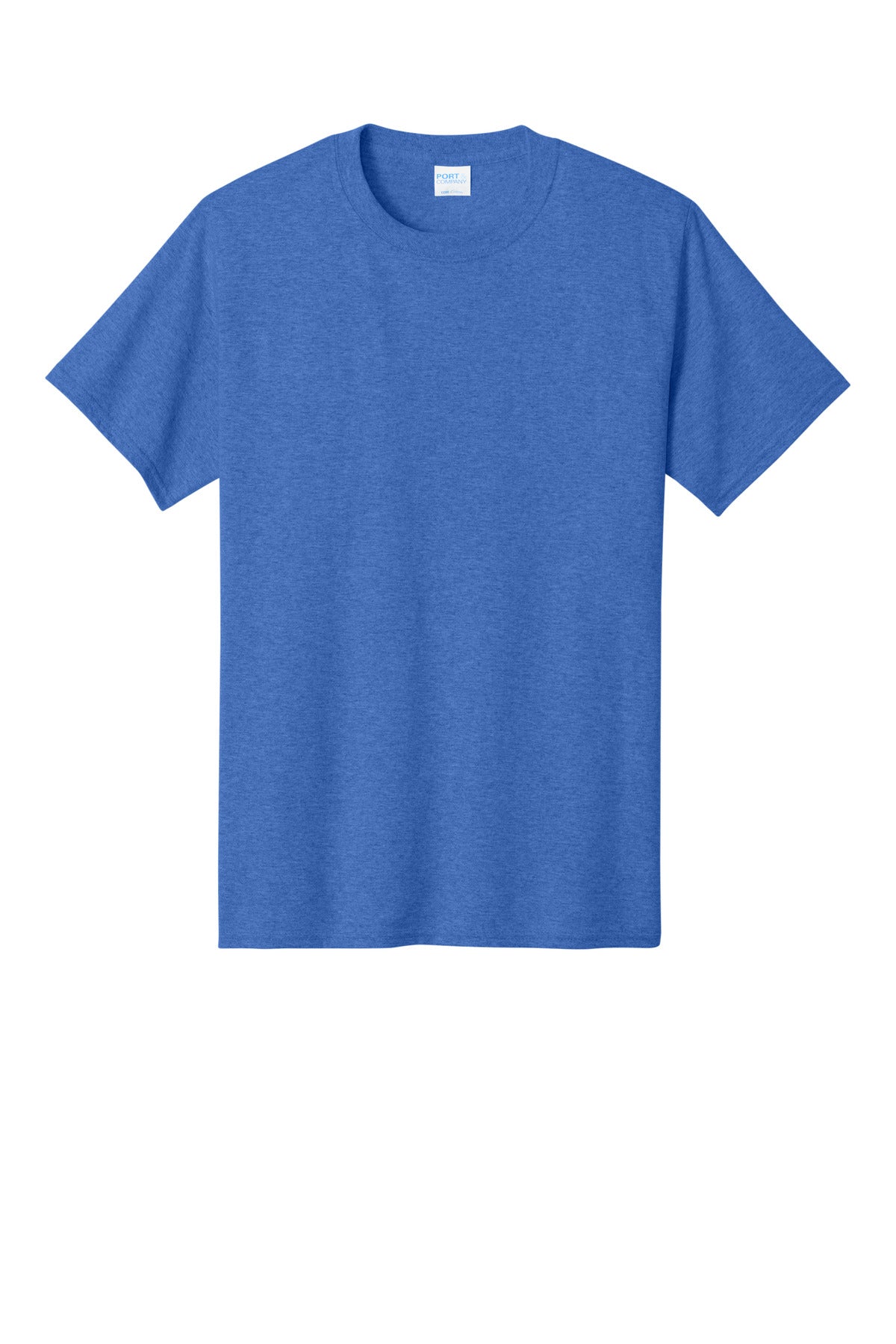 Custom Embroidered Port & Co T-Shirts  in Heather Royal