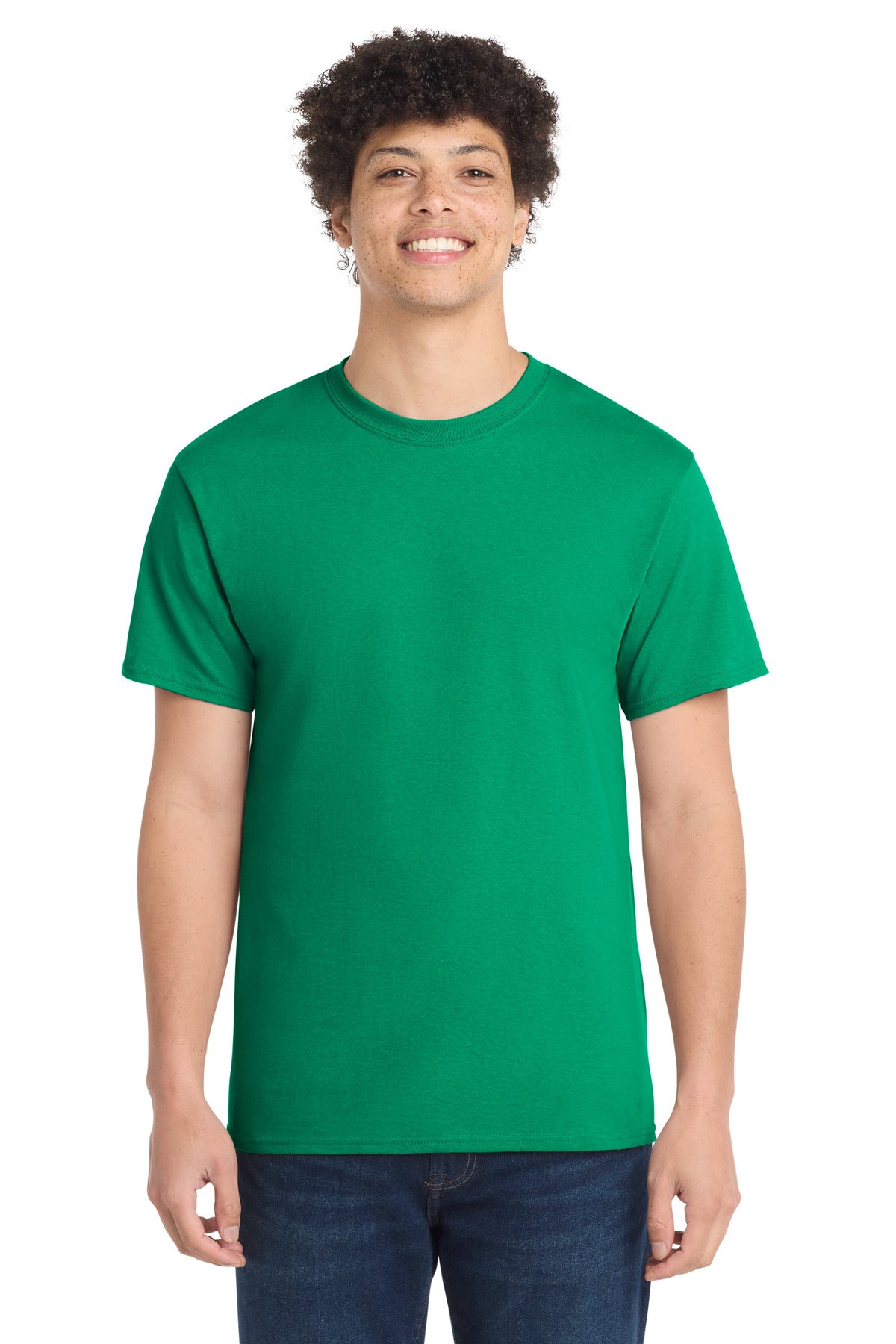 Custom Embroidered Port & Co T-Shirts  in Kelly