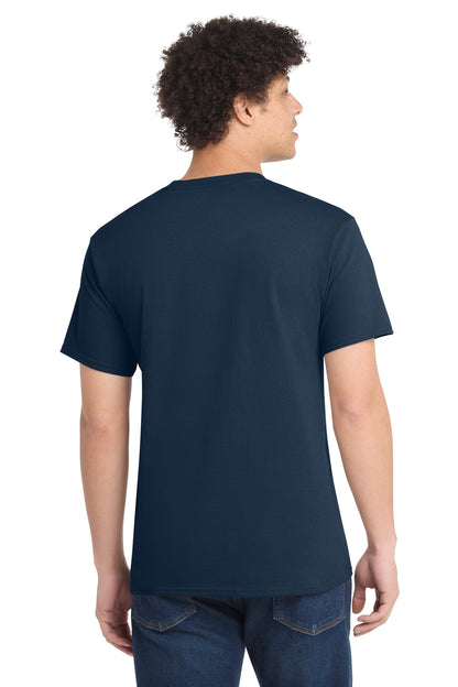 Custom Embroidered Port & Co T-Shirts  in Navy