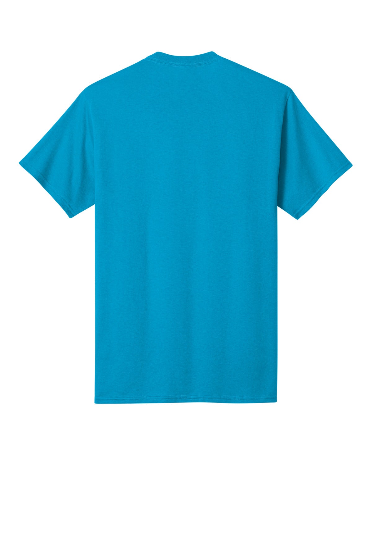 Custom Embroidered Port & Co T-Shirts  in Neon Blue