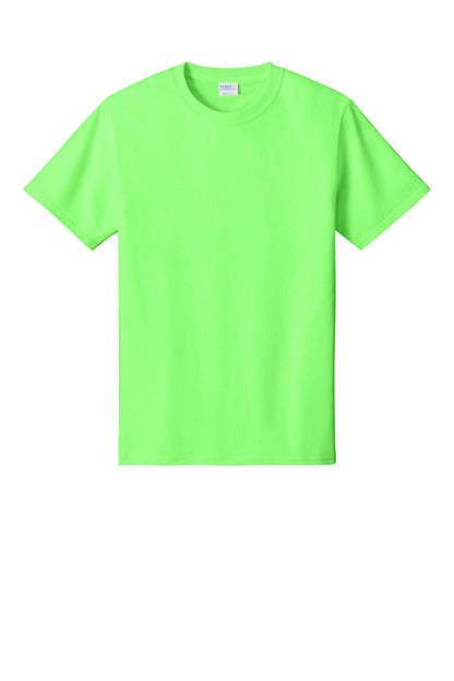 Custom Embroidered Port & Co T-Shirts  in Neon Green