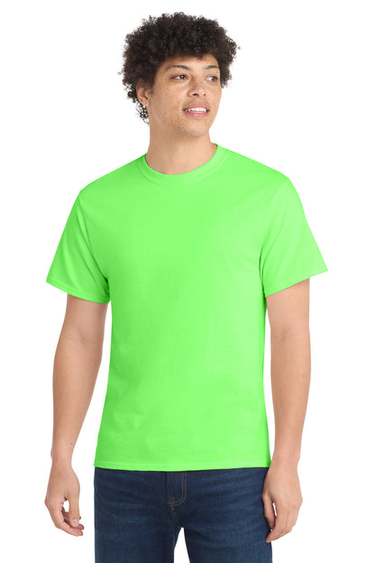 Custom Embroidered Port & Co T-Shirts  in Neon Green