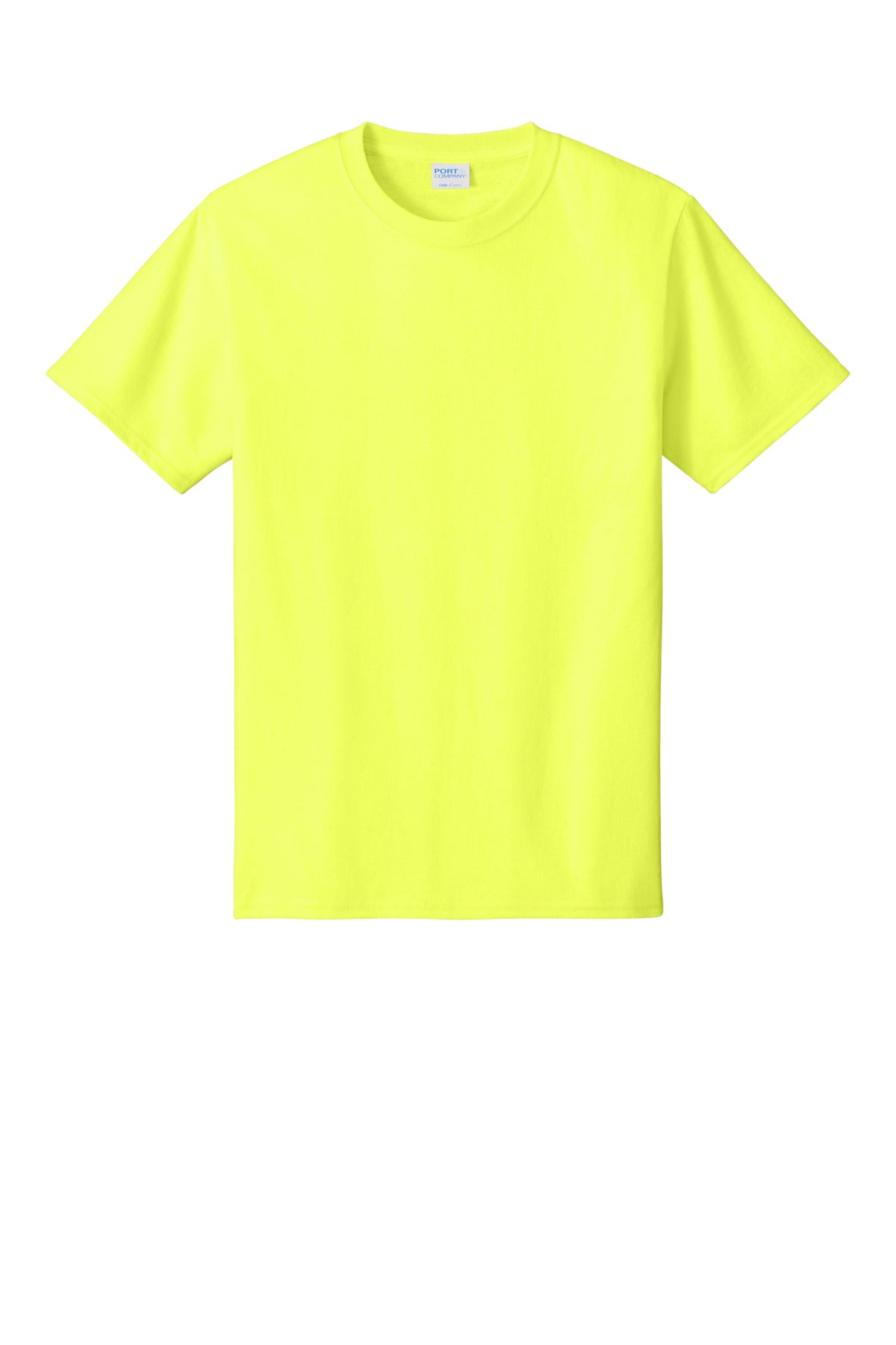 Custom Embroidered Port & Co T-Shirts  in Neon Yellow
