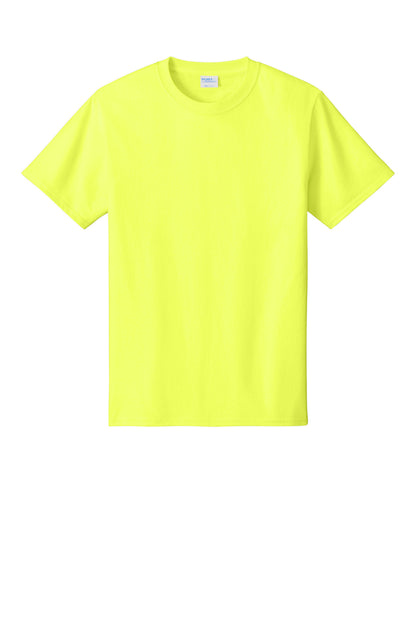Custom Embroidered Port & Co T-Shirts  in Neon Yellow