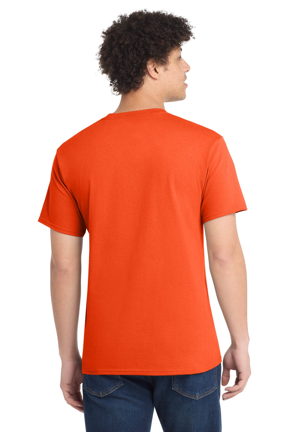 Custom Embroidered Port & Co T-Shirts  in Orange