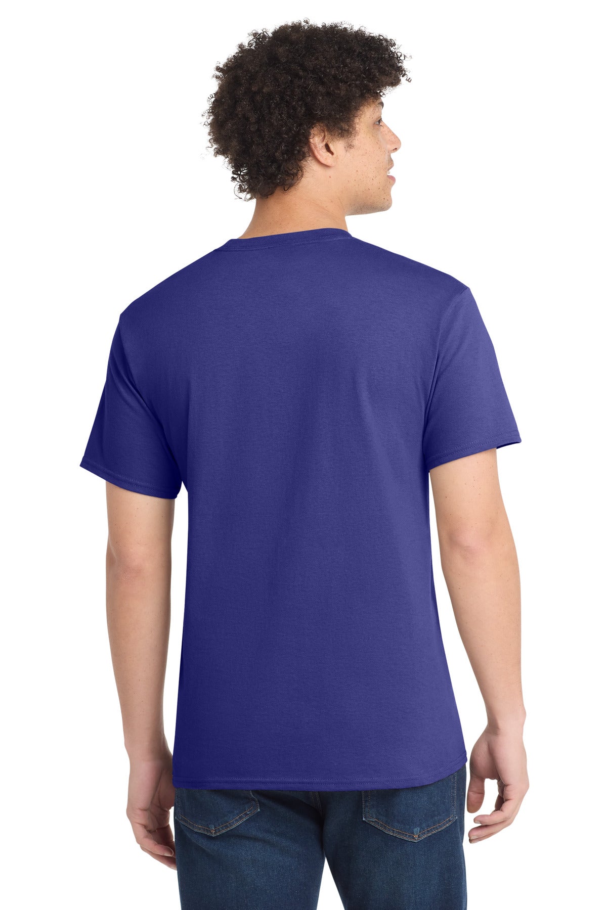 Custom Embroidered Port & Co T-Shirts  in Purple
