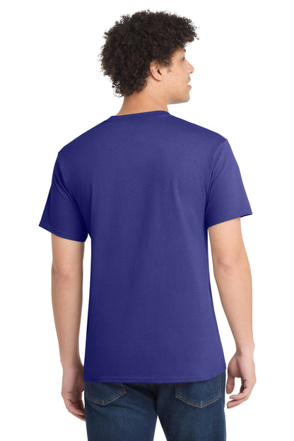 Custom Embroidered Port & Co T-Shirts  in Purple