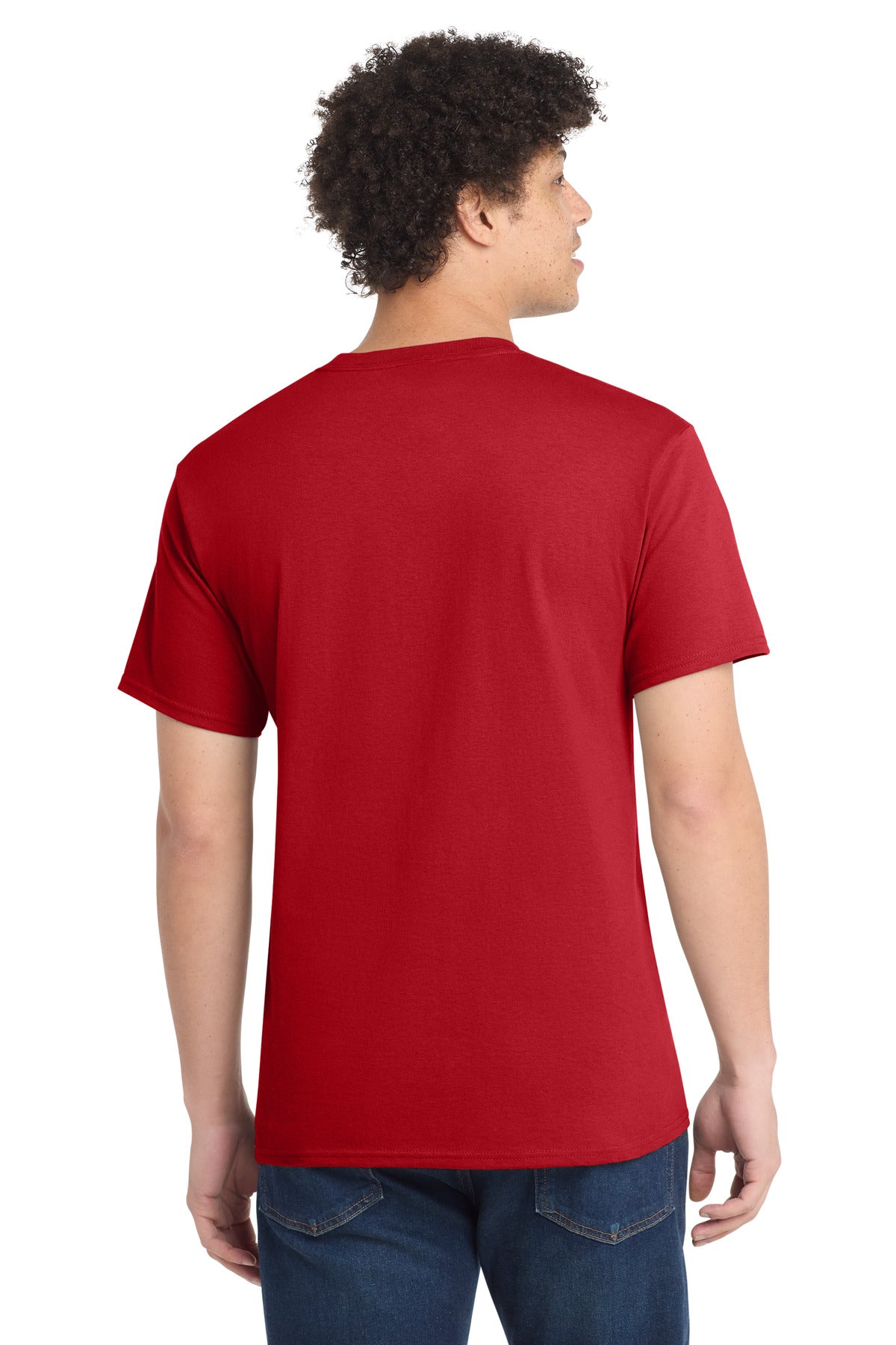 Custom Embroidered Port & Co T-Shirts  in Red