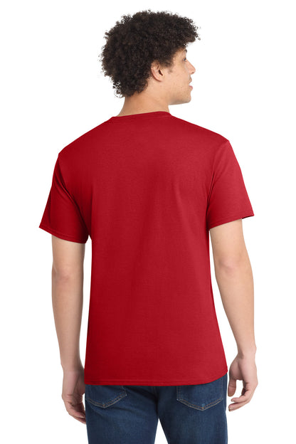 Custom Embroidered Port & Co T-Shirts  in Red