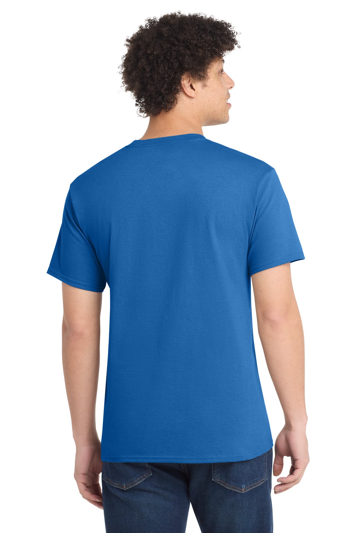 Custom Embroidered Port & Co T-Shirts  in Royal