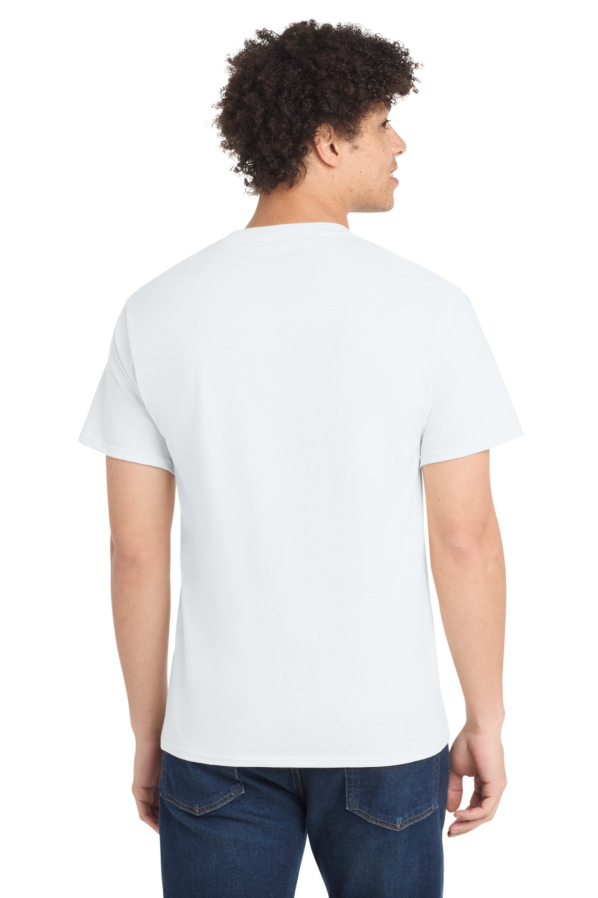 Custom Embroidered Port & Co T-Shirts  in White