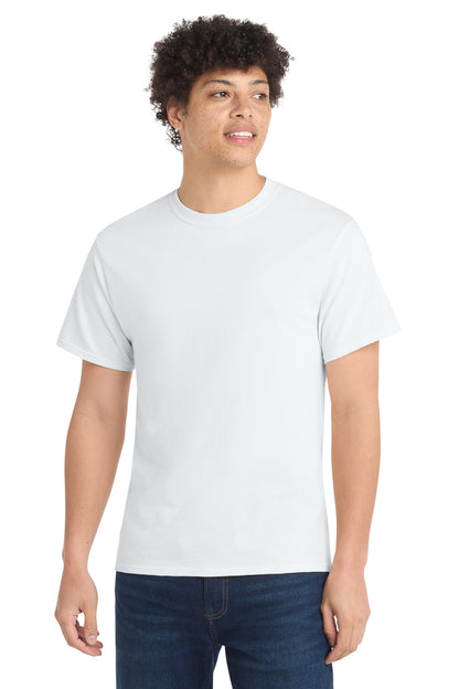 Custom Embroidered Port & Co T-Shirts  in White