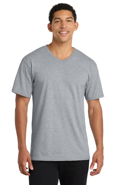 Custom Embroidered Port & Co T-Shirts  in Athletic Heather