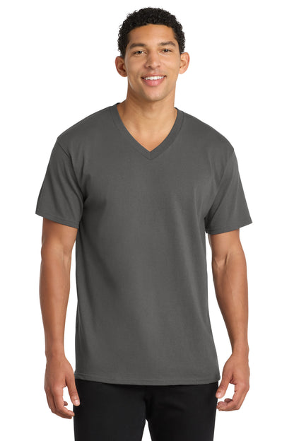 Custom Embroidered Port & Co T-Shirts  in Charcoal