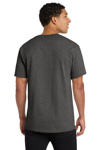 Custom Embroidered Port & Co T-Shirts  in Dark Heather Grey