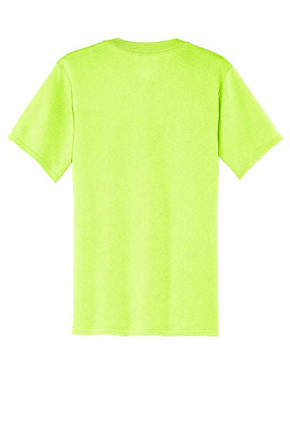 Custom Embroidered Port & Co T-Shirts  in Neon Yellow