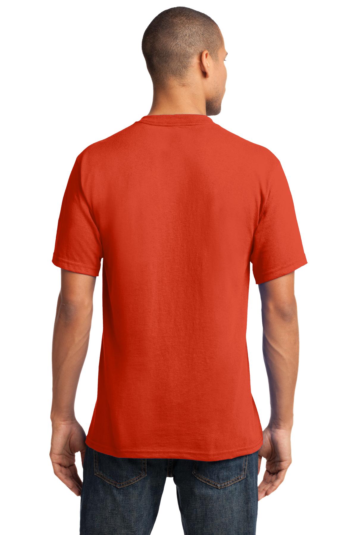 Custom Embroidered Port & Co T-Shirts  in Orange