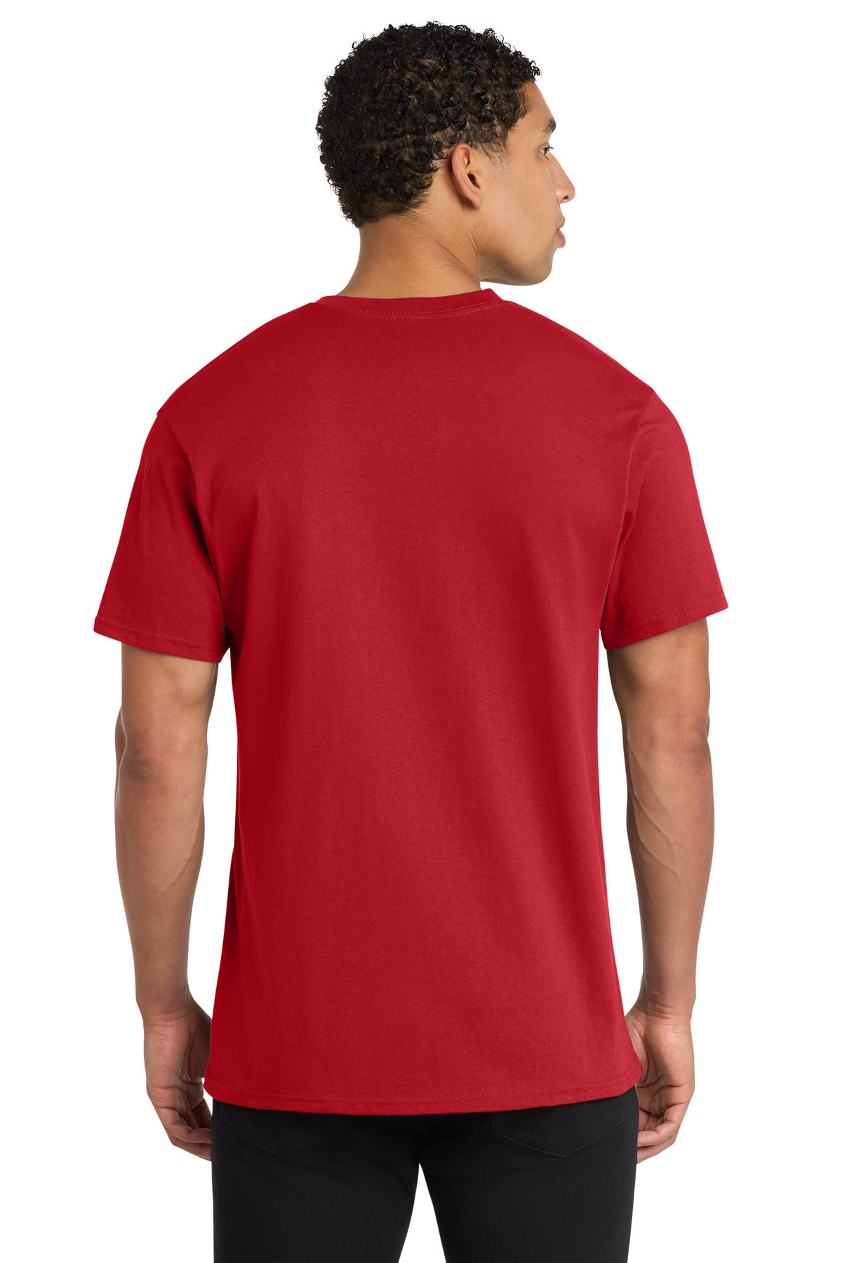 Custom Embroidered Port & Co T-Shirts  in Red