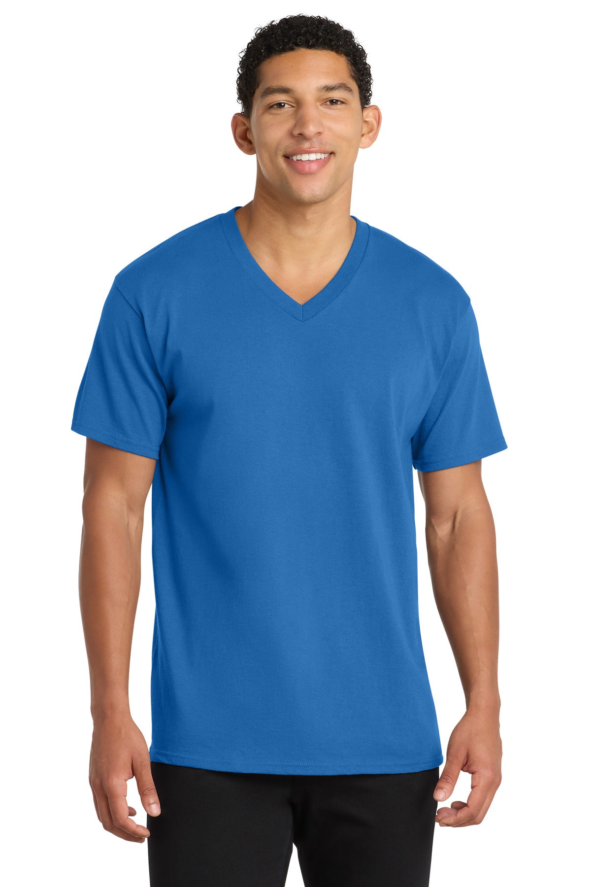 Custom Embroidered Port & Co T-Shirts  in Royal