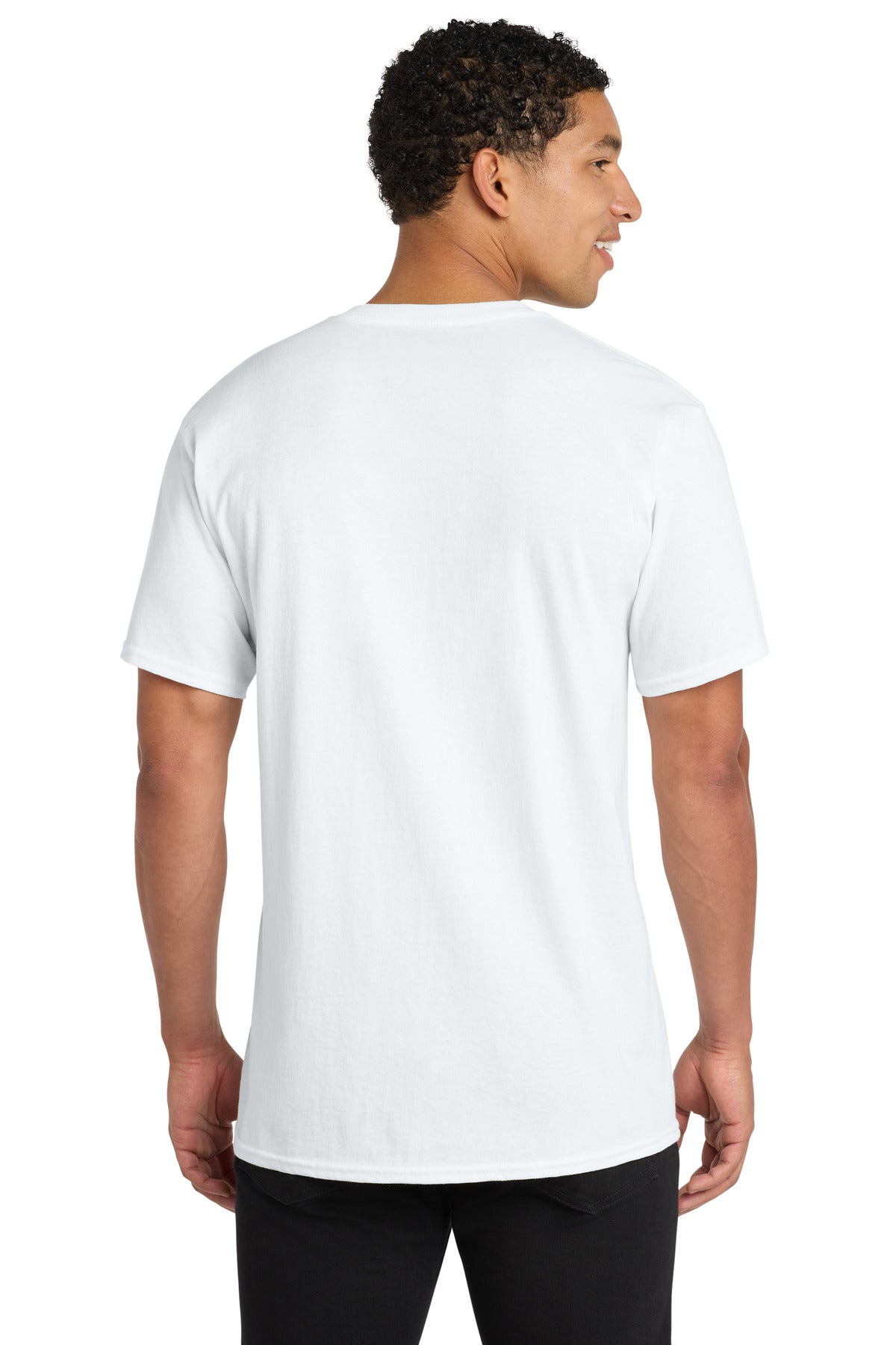 Custom Embroidered Port & Co T-Shirts  in White