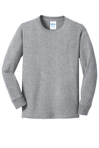 Port & Company Youth Long Sleeve Core Cotton Tee. PC54YLS
