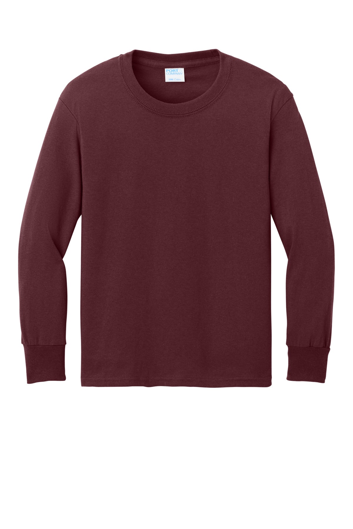 Custom Embroidered Port & Co T-Shirts  in Athletic Maroon