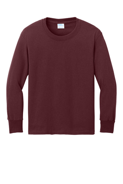 Custom Embroidered Port & Co T-Shirts  in Athletic Maroon